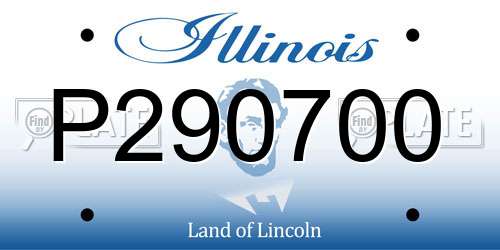 P290700 Illinois License Plate