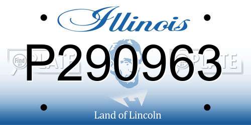 P290963 Illinois License Plate