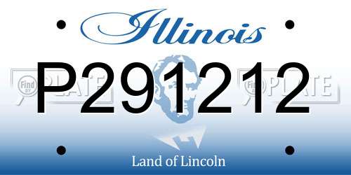 P291212 Illinois License Plate