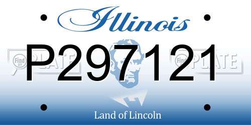 P297121 Illinois License Plate