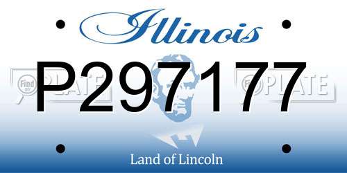 P297177 Illinois License Plate