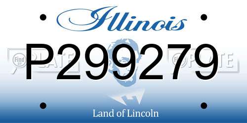 P299279 Illinois License Plate
