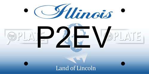 P2EV Illinois License Plate