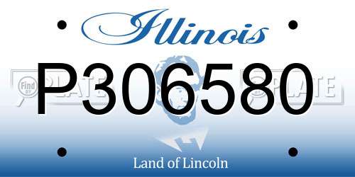 P306580 Illinois License Plate