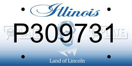 P309731 Illinois License Plate