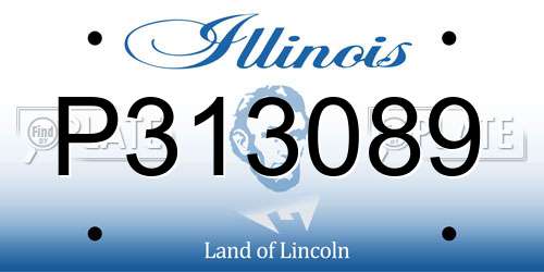 P313089 Illinois License Plate
