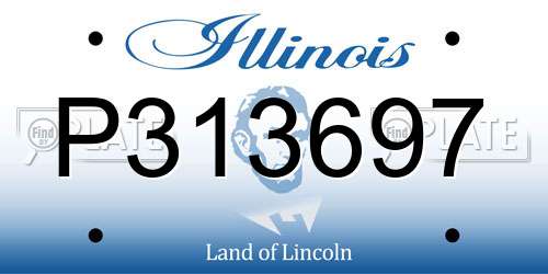 P313697 Illinois License Plate