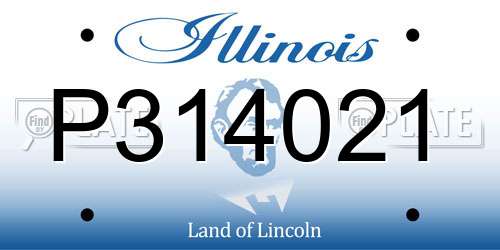 P314021 Illinois License Plate