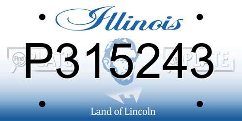 P315243 Illinois License Plate