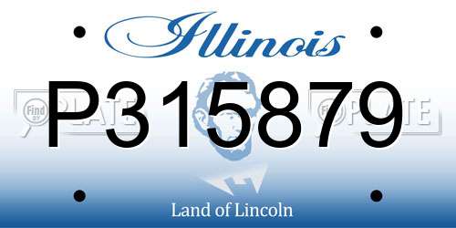 P315879 Illinois License Plate