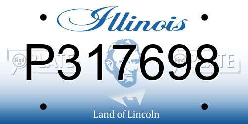 P317698 Illinois License Plate