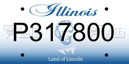 P317800 Illinois License Plate