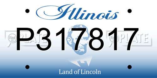 P317817 Illinois License Plate