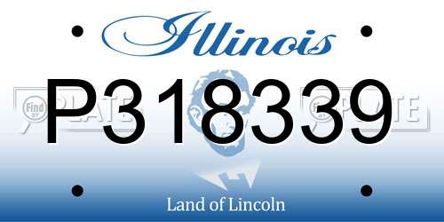 P318339 Illinois License Plate