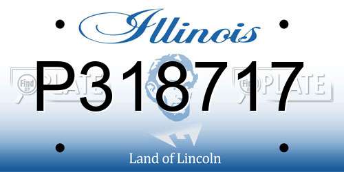 P318717 Illinois License Plate