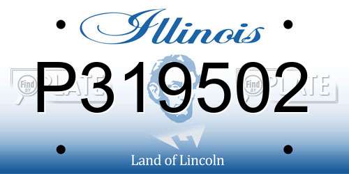 P319502 Illinois License Plate