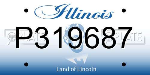 P319687 Illinois License Plate