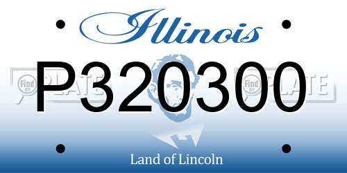 P320300 Illinois License Plate