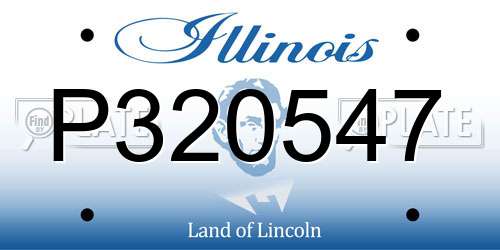 P320547 Illinois License Plate