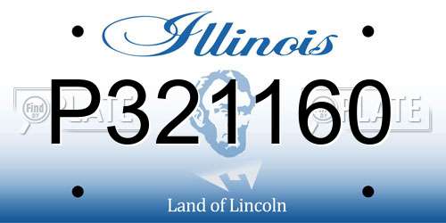 P321160 Illinois License Plate