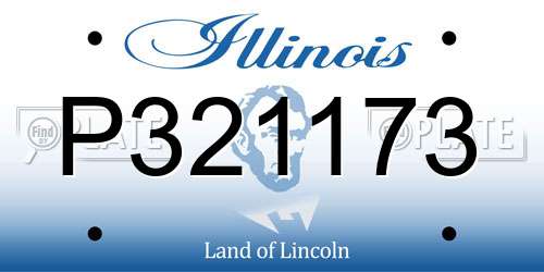 P321173 Illinois License Plate