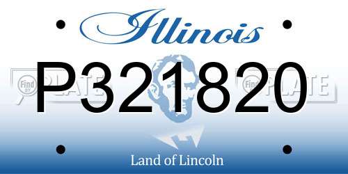 P321820 Illinois License Plate