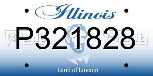 P321828 Illinois License Plate