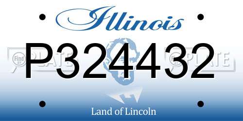 P324432 Illinois License Plate