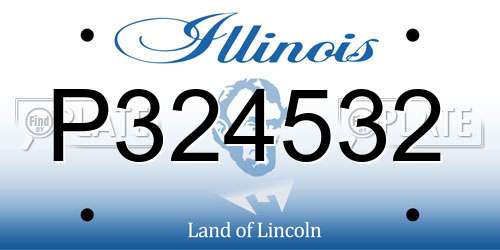 P324532 Illinois License Plate