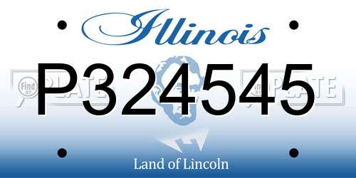 P324545 Illinois License Plate