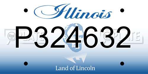 P324632 Illinois License Plate