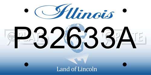 P32633A Illinois License Plate