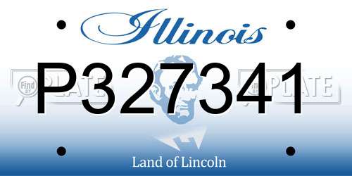 P327341 Illinois License Plate