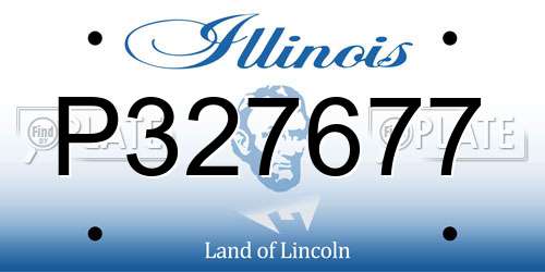 P327677 Illinois License Plate