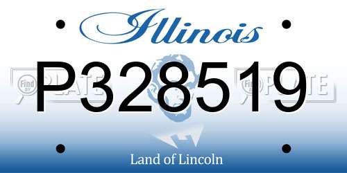 P328519 Illinois License Plate