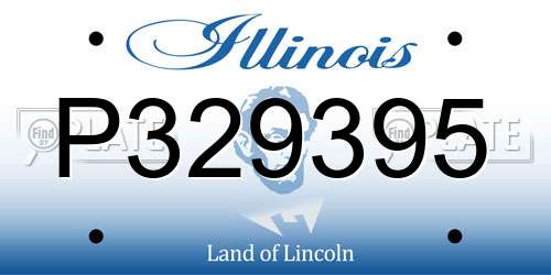 P329395 Illinois License Plate