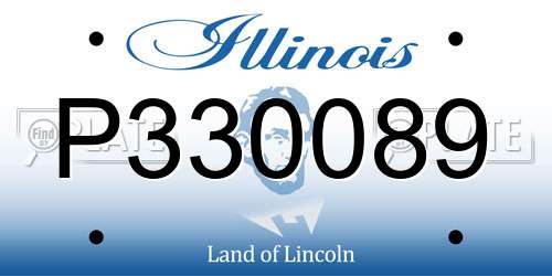 P330089 Illinois License Plate