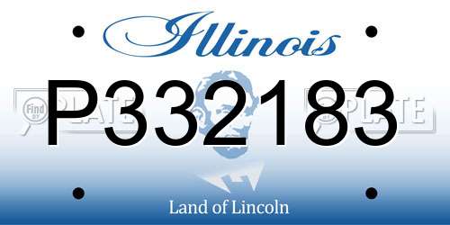 P332183 Illinois License Plate