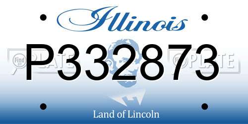 P332873 Illinois License Plate