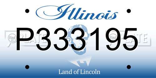 P333195 Illinois License Plate