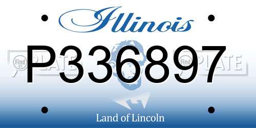 P336897 Illinois License Plate