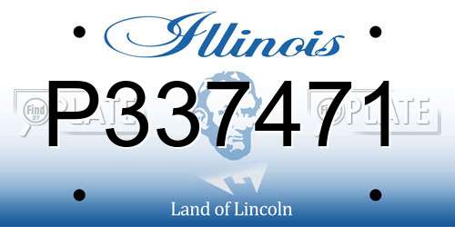 P337471 Illinois License Plate