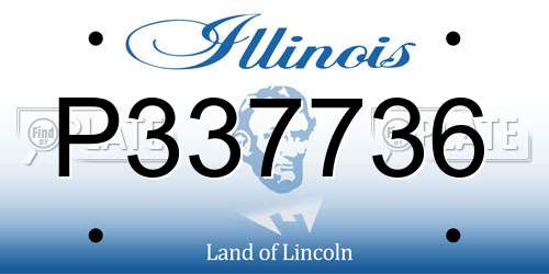 P337736 Illinois License Plate