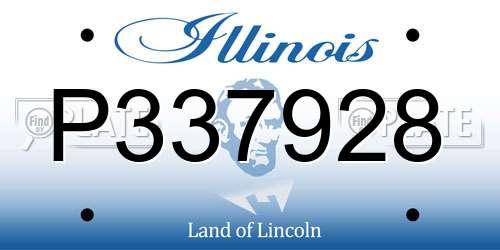 P337928 Illinois License Plate