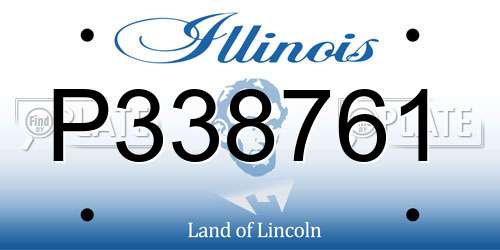 P338761 Illinois License Plate