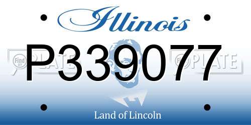 P339077 Illinois License Plate