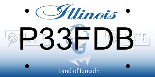 P33FDB Illinois License Plate