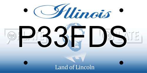 P33FDS Illinois License Plate