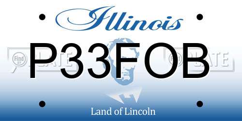 P33FOB Illinois License Plate