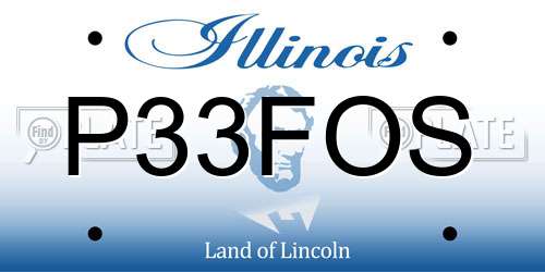 P33FOS Illinois License Plate